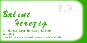 balint herczig business card